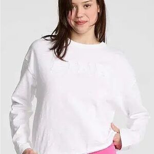 PINK Victoria's Secret White Sweatshirt